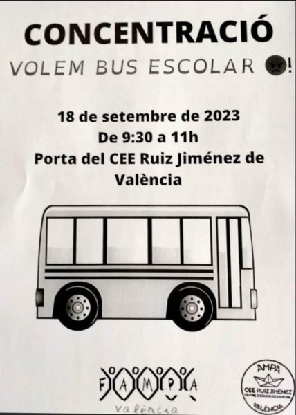 Cartel enunciador manifestación centro València/ CEE Ruiz Jiménez